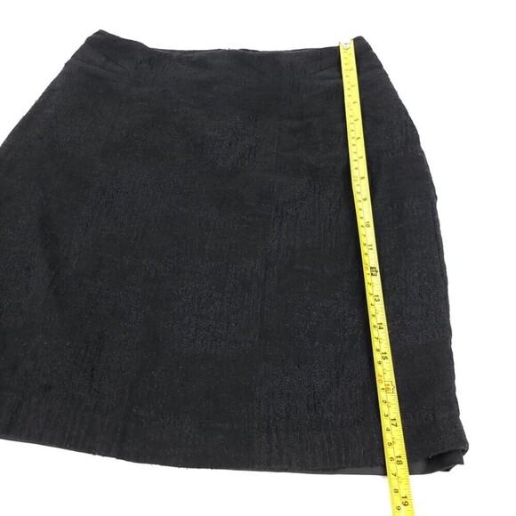 HELMUT LANG Jacquard High Rise Micro Mini Skirt in Black Textured Wool Small - Picture 14 of 14